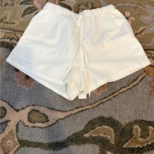 Cream Linen Shorts